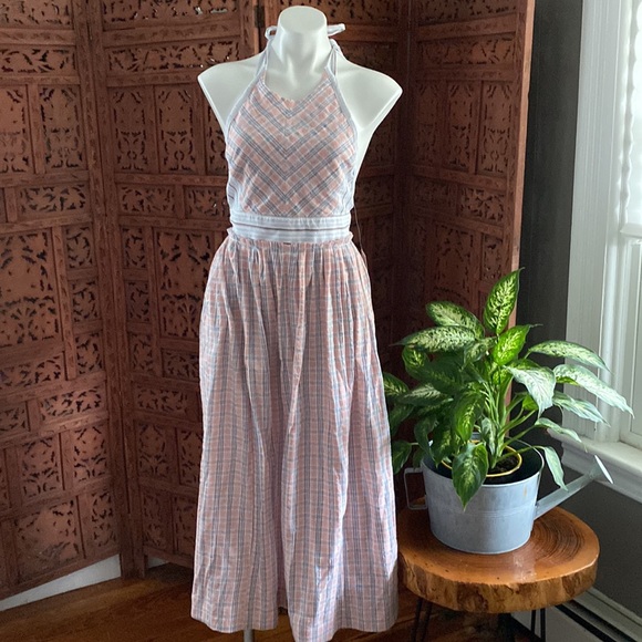 Free People “Pretty In Pink” Style Apron/Halter Dress NWT - Picture 2 of 8